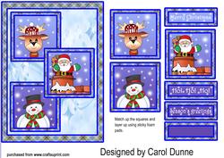 Three Squares - Santa and Friends