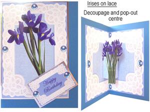 Irises on Lace Pop-out Kit