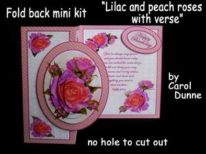 Fold Back Lilac & Peach Roses with Verse