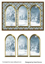 Three Arches Card - Winter Scene