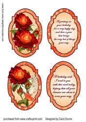 Red and Orange Rose Toppers