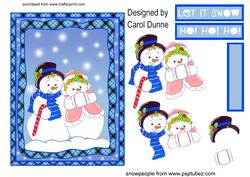 Mr & Mrs Snowman Decoupage
