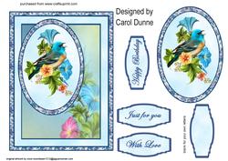 Blue Bird Quick Card