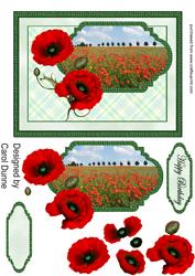 Poppy Field Decoupage