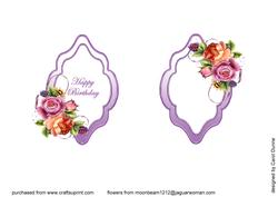 English Roses and Waterfall Insert
