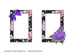 Cameo with Blue Roses Insert