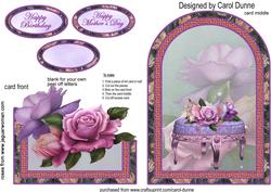 Belle Epoque Roses Cutaway Card