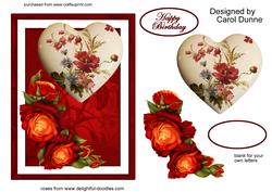 China Rose with Red Roses