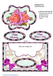 Lilac and Peach Roses Over the Edge