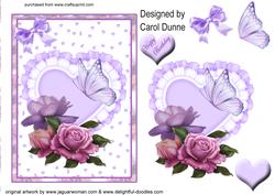 Lilac Heart with Roses