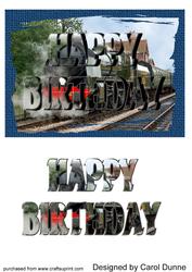 Steam Train - See Through Letter Card