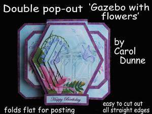 3D Double Pop-out - Gazebo with Flowers