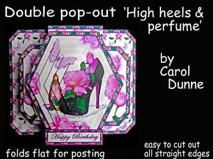 3D Double Pop-out - High Heels and Perfume