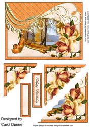 Autumn Trees with Roses Corner Stacker