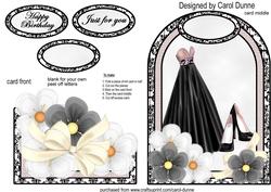 Cutaway Card - Black Dress Hb