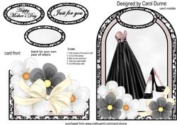 Cutaway Card - Black Dress Md