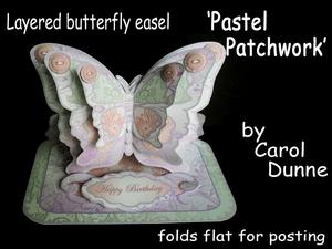 Layered Butterfly Easel - Pastel Patchwork