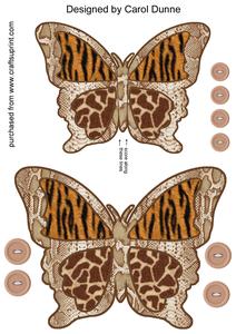 Layered Butterfly Easel - Animal Patterns