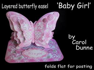 Layered Butterfly Easel - Baby Girl