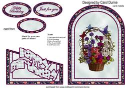 Flower Basket (blue Gingham)