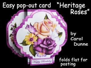 Easy Pop-out Card 'heritage Roses'