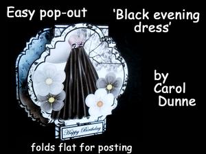 Easy Pop-outs- Black Evening Dress