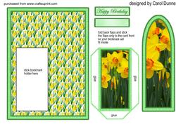 Daffodils Bookmark Card