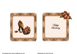 Brown Shoes Insert -happy Birthday