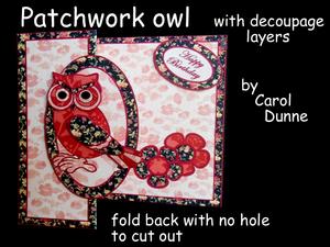 Patchwork Owl Fold Back (no Hole)