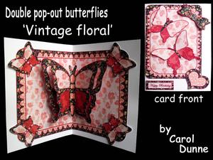 Double Pop-out Butterfly - Vintage Floral