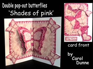 Double Pop-out Butterfly - Shades of Pink