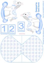 Rocking Horse Wobble Card Blue 2