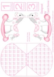 Rocking Horse Wobble Card Pink 2