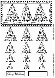 Black & White Christmas Tree Decoupage