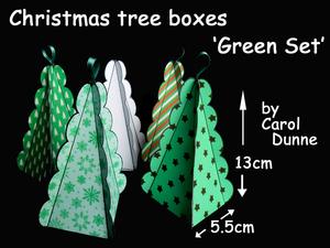 Christmas Tree Boxes - Green Set