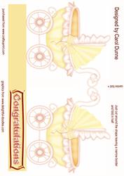 Yellow Pram Shaped Card