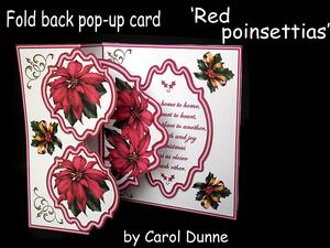 Fold Back Pop - Red Poinsettias
