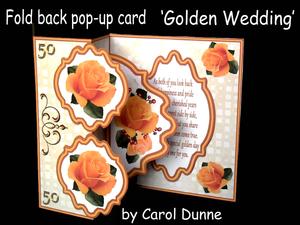 Fold Back Pop-up - Golden Wedding