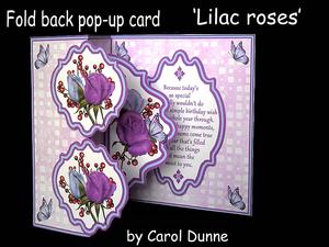Fold Back Pop-up - Lilac Roses