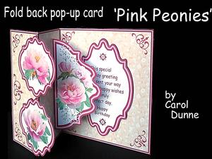Fold Back Pop-up- Pink Peonies