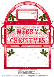 Money Wallet - Christmas with Holly (red)