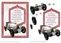 Vintage Car Decoupage and Verse