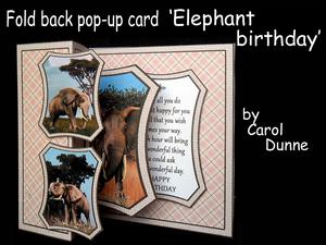 Fold Back Pop-up Elephant Birthday
