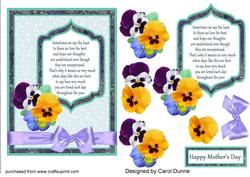 Mother's Day Pansies Decoupage