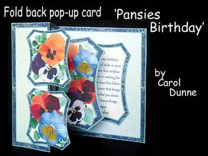 Fold Back Pop-up Pansies (birthday)
