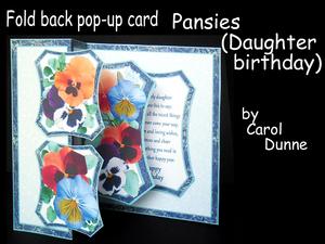 Fold Back Pop-up Pansies (daughter Birthday)