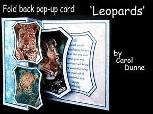 Fold Back Pop-up Leopards Birthday