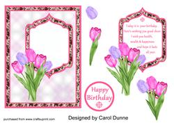 Tulips Decoupage - Birthday
