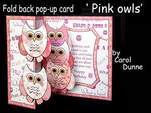Image of cup601958_173 - Fold Back Pop-up Pink Owls