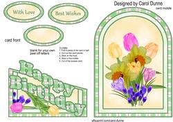 Spring Flowers Cutaway Card - Birthday
